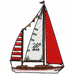 Boats Embroidery Design 2 Boats Embroidery Design 2